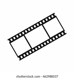 Film with frames icon in simple style isolated on white background. Video symbol