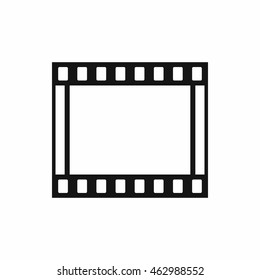 Film with frames movie icon in simple style isolated on white background. Video symbol
