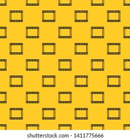 Film with frames movie pattern seamless vector repeat geometric yellow for any design