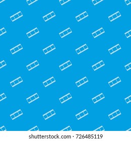 Film with frames pattern repeat seamless in blue color for any design. Vector geometric illustration