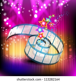 Film frames with stars