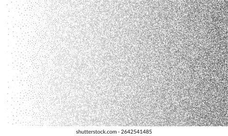 Film grain dot texture with distress noise effect. Mockup for old photo, image, picture. Abstract background with random dust sand. Grunge pattern with circle particle overlay. Vector illustration.