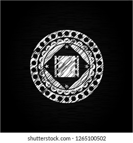 film icon with chalkboard texture