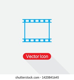 Film Icon In Flat Design Vector Illustration Eps10