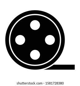 film icon glyph vector design