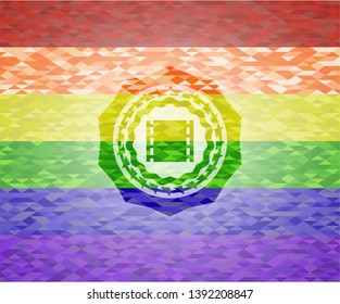 film icon inside lgbt colors emblem 