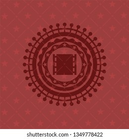 film icon inside red emblem. Vintage.