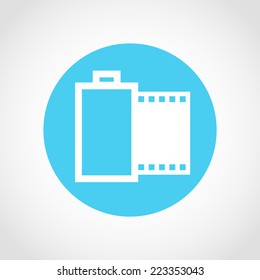 Film Icon Isolated on White Background