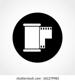 Film Icon Isolated on White Background