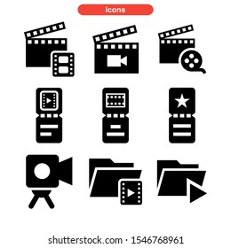 film icon isolated sign symbol vector illustration - Collection of high quality black style vector icons
