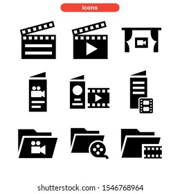 film icon isolated sign symbol vector illustration - Collection of high quality black style vector icons
