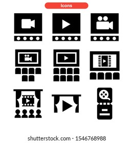 film icon isolated sign symbol vector illustration - Collection of high quality black style vector icons
