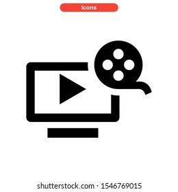 film icon isolated sign symbol vector illustration - high quality black style vector icons
