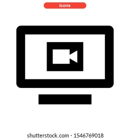 film icon isolated sign symbol vector illustration - high quality black style vector icons

