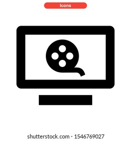 film icon isolated sign symbol vector illustration - high quality black style vector icons
