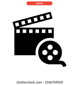 film icon isolated sign symbol vector illustration - high quality black style vector icons
