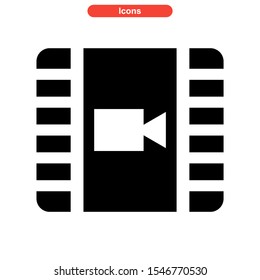 film icon isolated sign symbol vector illustration - high quality black style vector icons

