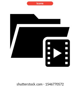 film icon isolated sign symbol vector illustration - high quality black style vector icons
