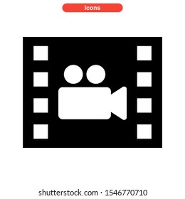 film icon isolated sign symbol vector illustration - high quality black style vector icons

