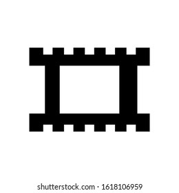 film  icon isolated sign symbol vector illustration - high quality black style vector icons
