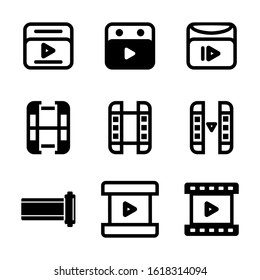 film  icon isolated sign symbol vector illustration - Collection of high quality black style vector icons
