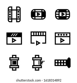 film  icon isolated sign symbol vector illustration - Collection of high quality black style vector icons

