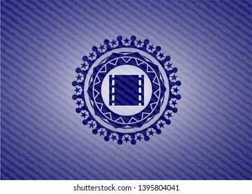 film icon with jean texture