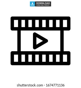 film icon or logo isolated sign symbol vector illustration - high quality black style vector icons
