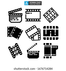 film icon or logo isolated sign symbol vector illustration - Collection of high quality black style vector icons
