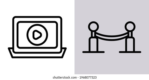 film icon, film making icon, opening icon, with line icon style suitable for commercial film production