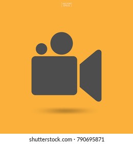 Film icon. Movie icon. Vector illustration.