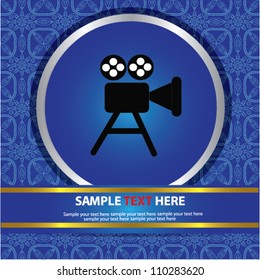 Film icon on abstract background,VEctor