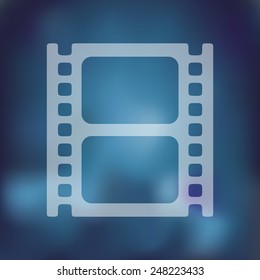 film icon on blurred background