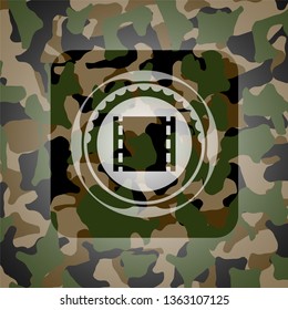 film icon on camo texture