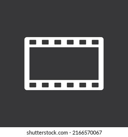 Film icon on grey background