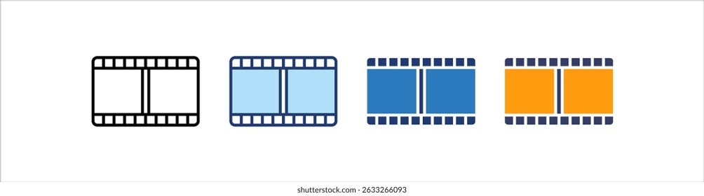 Film Icon Set Multiple Style Collection