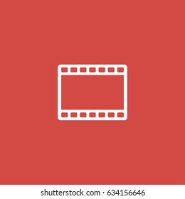 film icon. sign design. red background