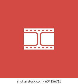 film icon. sign design. red background