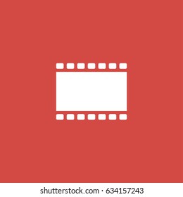 film icon. sign design. red background