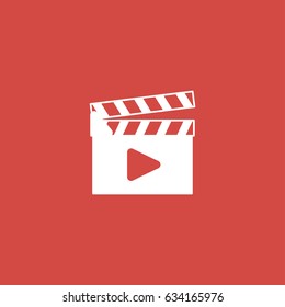 film icon. sign design. red background