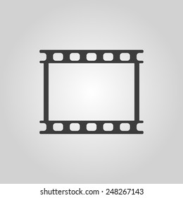 The film icon. Film symbol. Flat Vector illustration