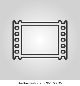 The film icon. Film symbol. Flat Vector illustration