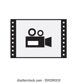 The film icon. Film symbol. Flat Vector illustration