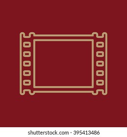 The film icon. Film symbol. Flat Vector illustration