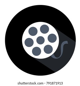 The film icon. Film symbol. Flat Vector illustration