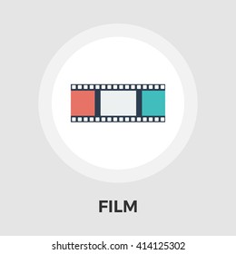 Film icon vector. Flat icon isolated on the white background. Editable EPS file. Vector illustration.