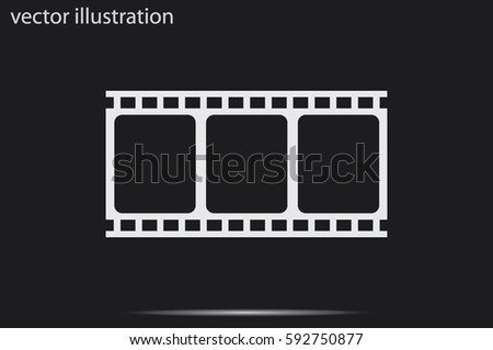 Film icon vector illustration.