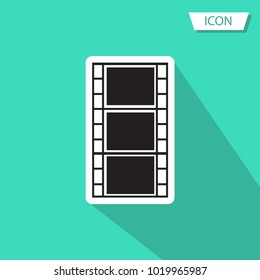 Film Icon Vector vector isolated on green background