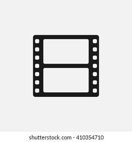 film icon vector, solid illustration, pictogram isolated on white