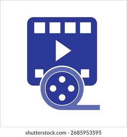 film icons. simple colored vector